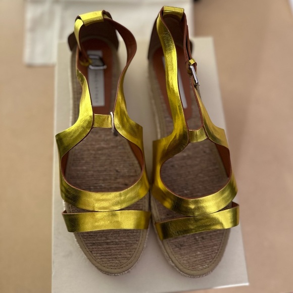 Stella McCartney flat sandal in steel citron size 40 Rare! - Picture 5 of 7